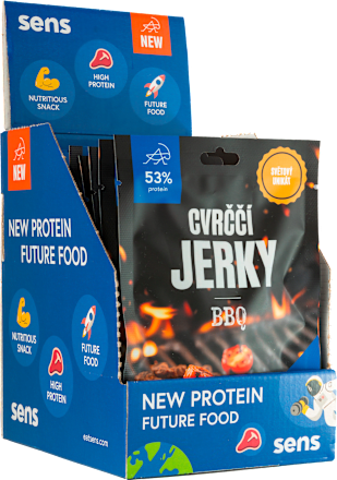 cvrččí jerky s příchutí BBQ sens