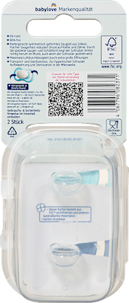 Succhietto simmetrico in silicone Air, 5-18 mesi, assort. babylove