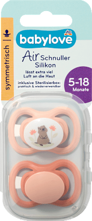 Schnuller Air Silikon symmetrisch 5-18 Monate sortiert babylove