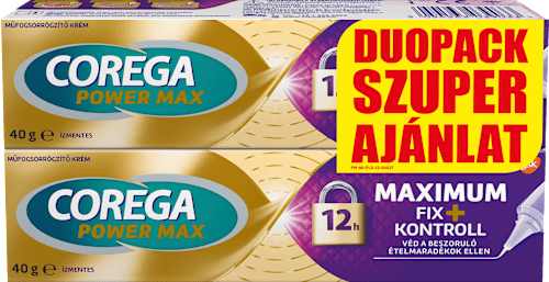 Műfogsorrögzítő krém power max COREGA