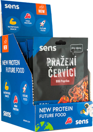 červíci kořenění s příchutí BBQ a paprika sens