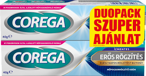 Műfogsorrögzítő krém erős ízmentes COREGA