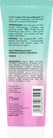 Fußcreme mit 10% Urea BE ROUTINE