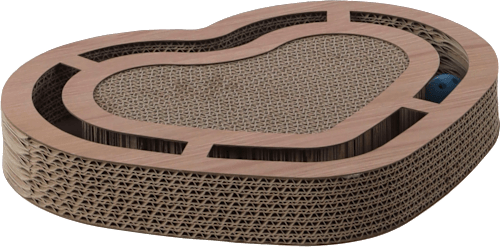 Katzenspielzeug Herz mit Ball & Katzenminze Flamingo