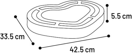 Katzenspielzeug Herz mit Ball & Katzenminze Flamingo