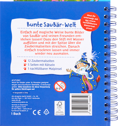 Geschenkset Magisches Wassermalbuch  SauBär
