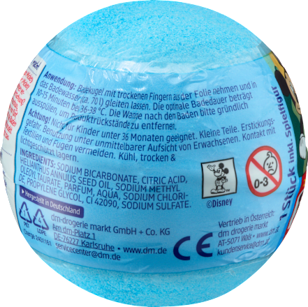 Fürdőgolyó ajándék gyűjthető figurával, Disney ujjbábok SauBär