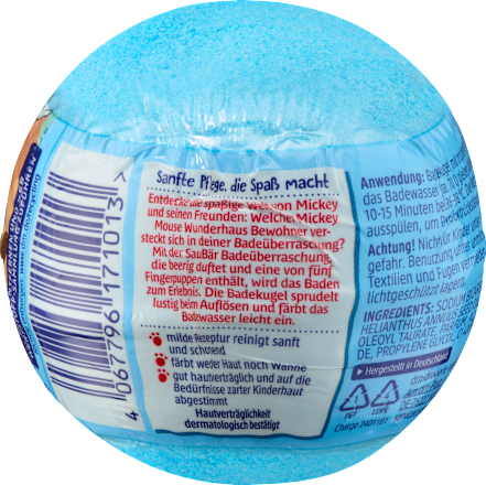 Penušava kupka za decu Mickey Mause sa igračkom SauBär