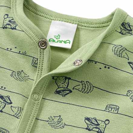 Schlafanzug mit Waldtier-Muster, grün, Gr. 42/44 ALANA