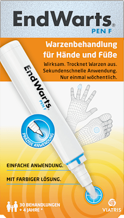 EndWarts PEN F ist ein Stift mit 3 ml Lösung zur Entfernung von Warzen EndWarts&nbsp;