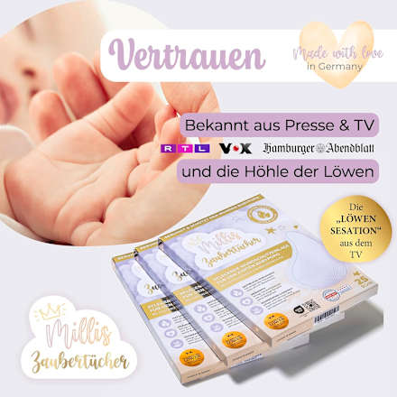 Windeleinlagen Zaubertücher Millis
