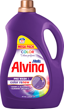 Гел за цветно пране Pro Wash, 77 пранета Alvina