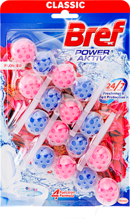 Power Aktiv wc tisztító blokk Flower (4 x 50g) Bref