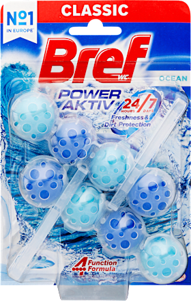 Wc tisztító blokk Power Aktiv Ocean (2 x 50g) Bref
