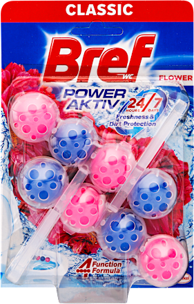 Power Aktiv wc tisztító blokk Flower (2x50g) Bref
