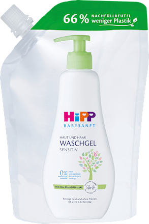 Baby Waschgel Haut & Haar sensitiv Nachfüllbeutel HiPP Babysanft