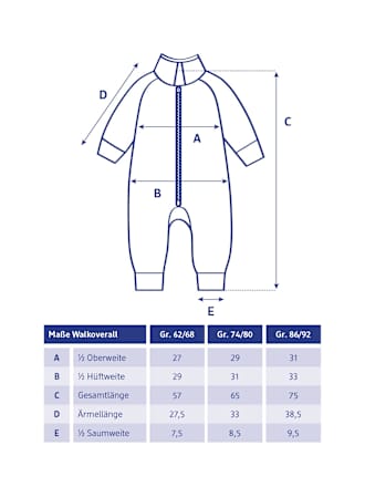 Overall aus Merinowolle & Mitwachsfunktion, rosa, Gr. 86/92 ALANA