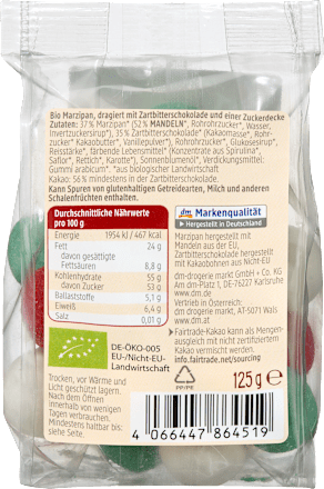 Kuglice od marcipana prelivene tamnom čokoladom i šećernim preljevom dmBio