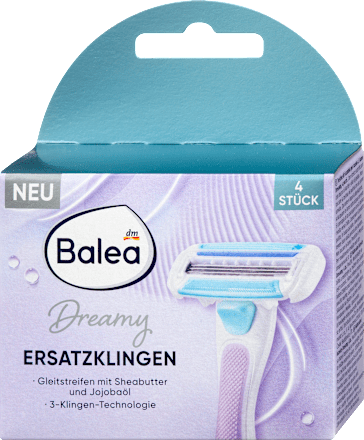Dreamy umeci za brijač sa tri oštrice, sa lubrikatnom trakicom i ši puterom i jojobinim uljem Balea