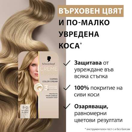 Боя за коса Creme Supreme - Nr. 8-0 Естествено русо Schwarzkopf CREME SUPREME