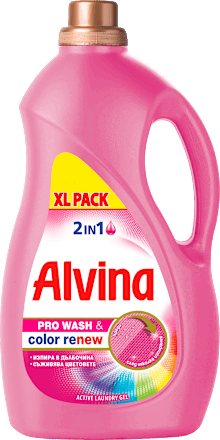 Гел за бяло и цветно пране 2в1, 54 пранета Alvina