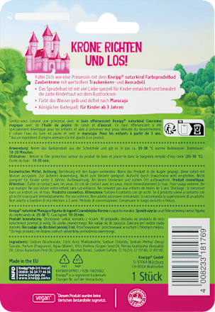 Kinder Badezusatz Farbsprudelbad Zauberkrone Kneipp Naturkind