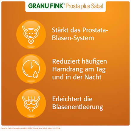 GRANU FINK Prosta plus Sabal 400 mg/340 mg/75 mg Hartkapseln GRANU FINK