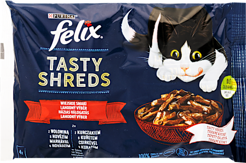 Teljes értékű állateledel felnőtt macskáknak, házias válogatás, 4x80 g Felix