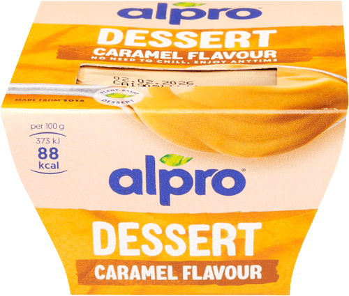 Karamell ízű szójadesszert  Alpro