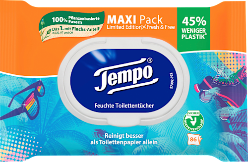Feuchtes Toilettenpapier Maxi Pack Tempo