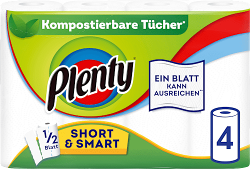 Küchenrolle Halbblatt Short & Smart 2-lagig Plenty