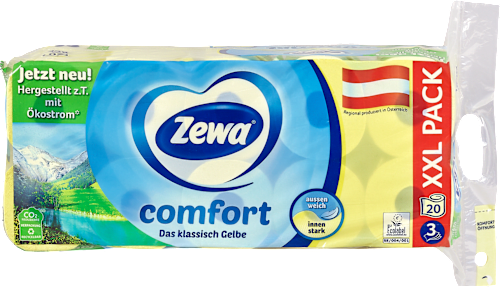 Toilettenpapier gelb Simply Soft 3-lagig XXL-Pack Zewa