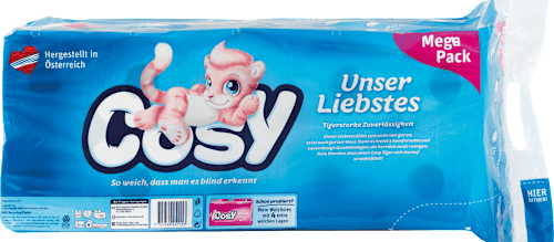 Toilettenpapier weiß Mega Pack 3-lagig Cosy