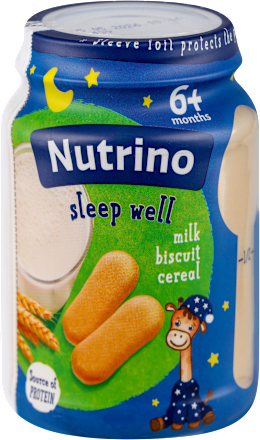 sleep well Mlečna kašica sa keksom i pšenicom, od 6. meseca Nutrino