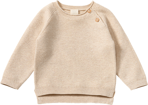 Pullover aus Strick mit Wolle & Raglan-Ärmeln, beige, Gr. 98 ALANA