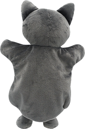 Handpuppe Katze, grau fluffies