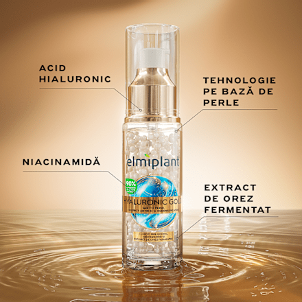 Hyaluronic gold serum cu efect de umplere pentru față Elmiplant
