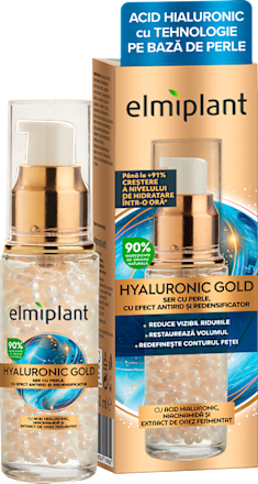 Hyaluronic gold serum cu efect de umplere pentru față Elmiplant