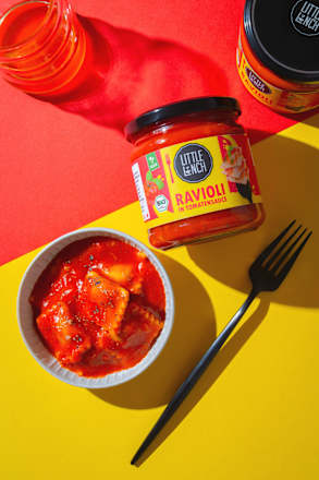 Fertiggericht Ravioli in Tomatensoße Little Lunch