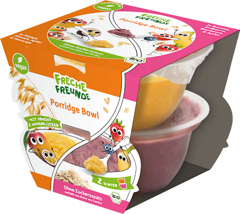 Porridge Bowl Banane, Erdbeere, Mango ab 3 Jahren (2x120 g) Freche Freunde