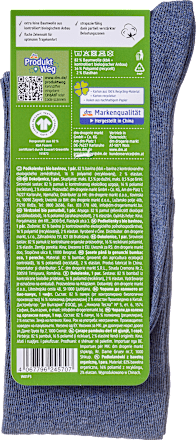 Kniestrümpfe mit Bio-Baumwolle blau Gr. 35-38 Fascino