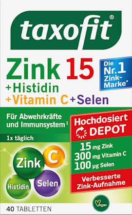Zink+ Histidin + Vitamin C + Selen Tabletten 40 St taxofit