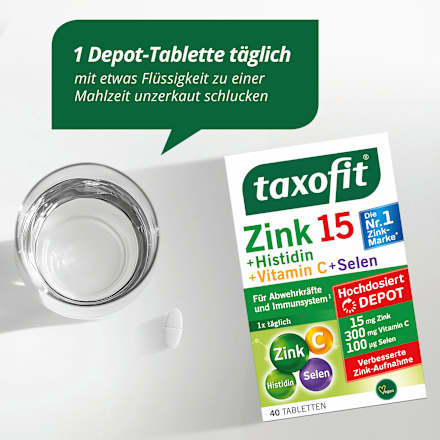 Zink+ Histidin + Vitamin C + Selen Tabletten 40 St taxofit