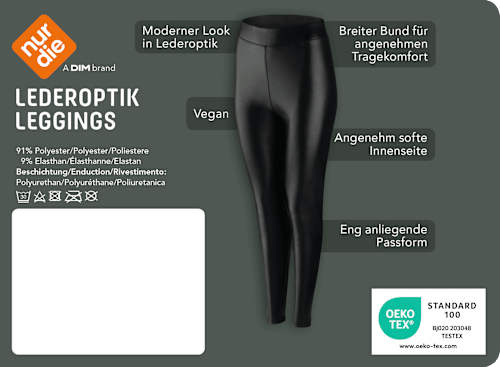 Leggings in Leder-Optik schwarz Gr. 40/42 nur die