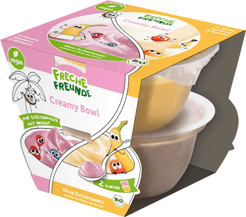 Frucht Creamy Bowl Banane, Himbeere, Apfel ab 1 Jahr (2x120 g) Freche Freunde