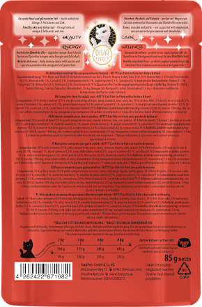 Nassfutter Katze mit Huhn & Rind KittyCat