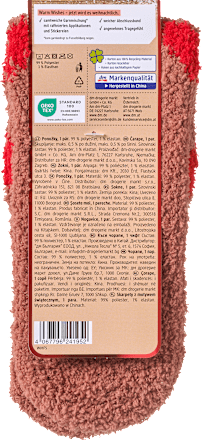 Kuschelsocken XMAS mit Rentier-Motiv braun Gr. 35-38 Fascino