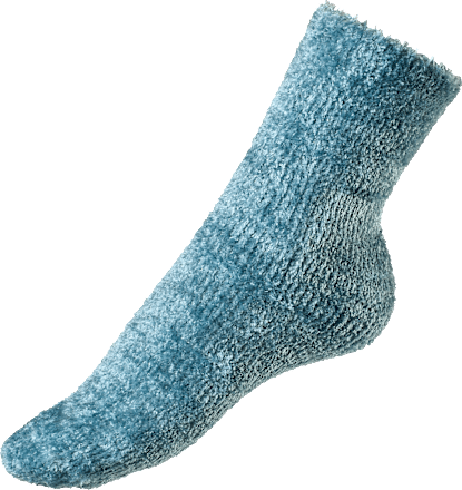 Kuschelsocken mit Chenille-Garn grün Gr. 39-42 Fascino