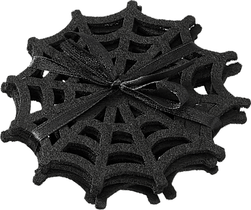 Filzuntersetzer, Spinnenetz, schwarz Dekorieren & Einrichten