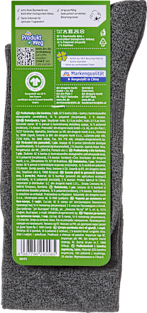 Kniestrümpfe mit Bio-Baumwolle grau Gr. 35-38 Fascino